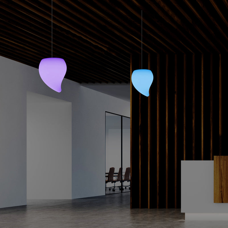Lampe suspendue à LED forme goutte larme Plafonnier décoratif RGB unique 20 cm lumière d'ambiance