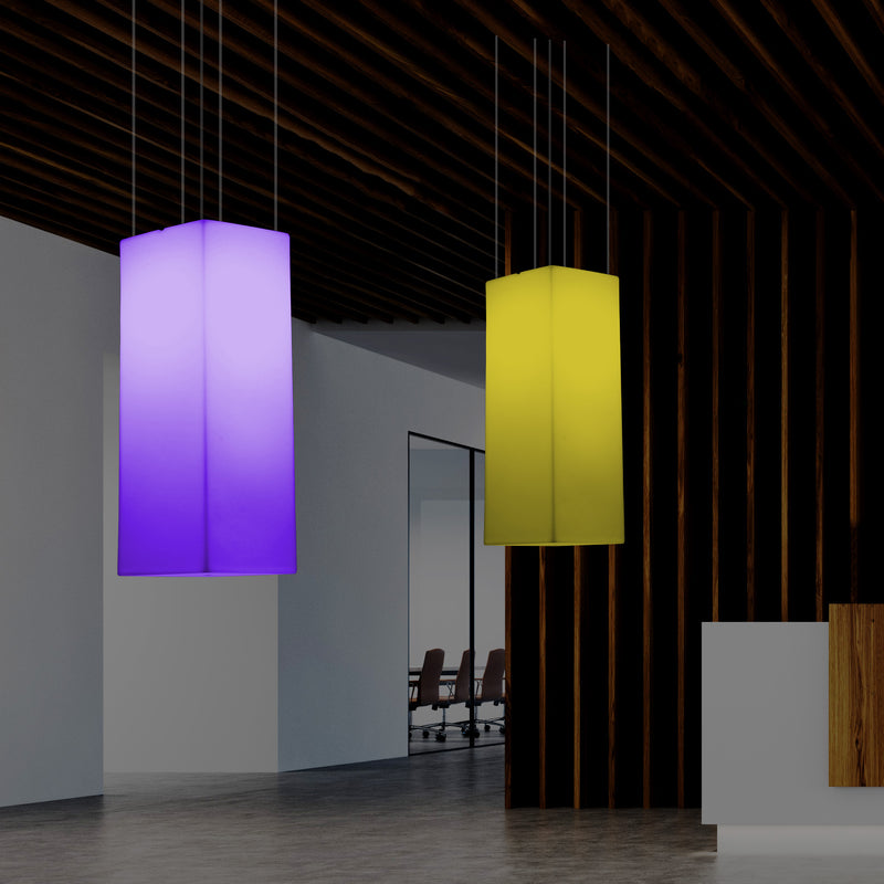 Plafonnier rectangulaire à LED, lumière linéaire multicolore RGB, 110 x 30 cm, lumière d'ambiance