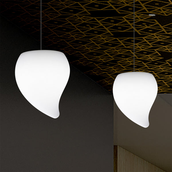 Suspension design à LED, Lampe de plafond suspendue unique  en forme de larme E27, lumière blanche