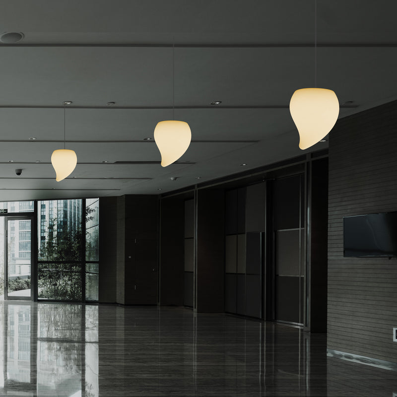 Plafonnier suspendu décoratif à LED E27, lampe à suspension en forme de larme, blanc chaud