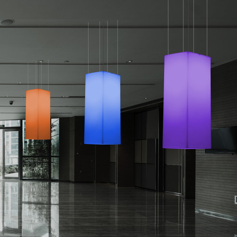 Plafonnier rectangulaire à LED, lumière linéaire multicolore RGB, 110 x 30 cm, lumière d'ambiance