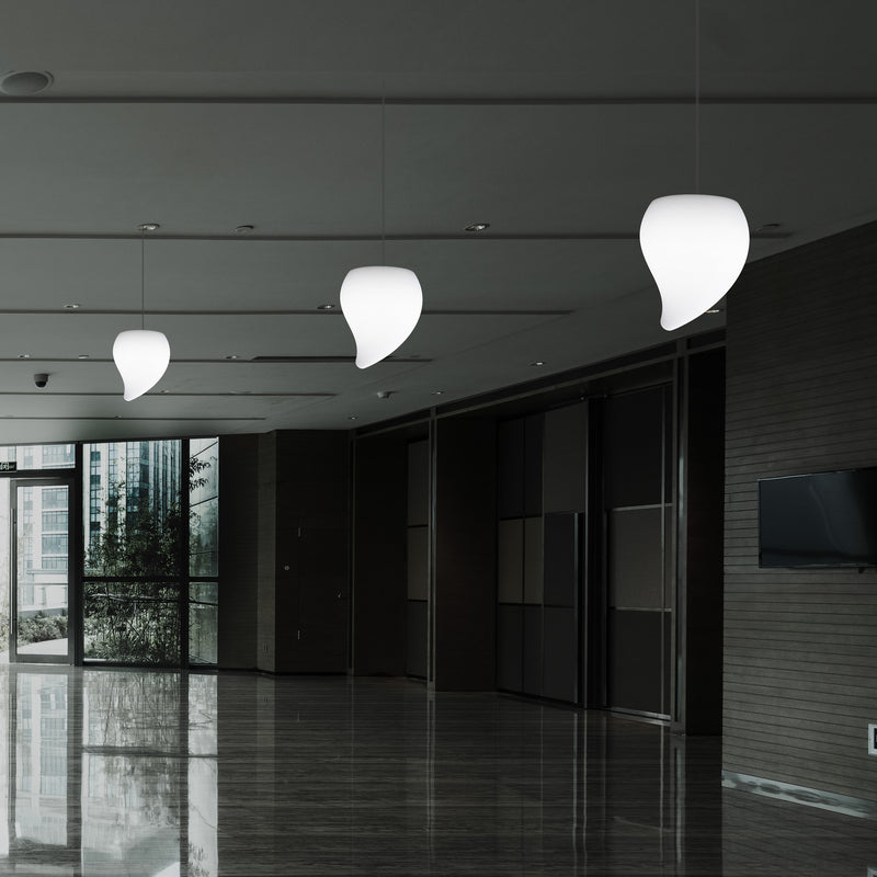 Suspension design à LED, Lampe de plafond suspendue unique  en forme de larme E27, lumière blanche