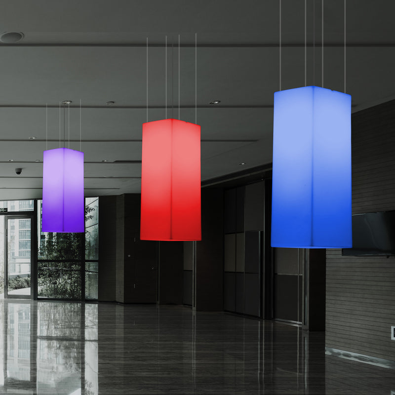 Suspension linéaire à LED, lampe à suspension RVB moderne multicolore, 80 x 30 cm, lampe d'ambiance