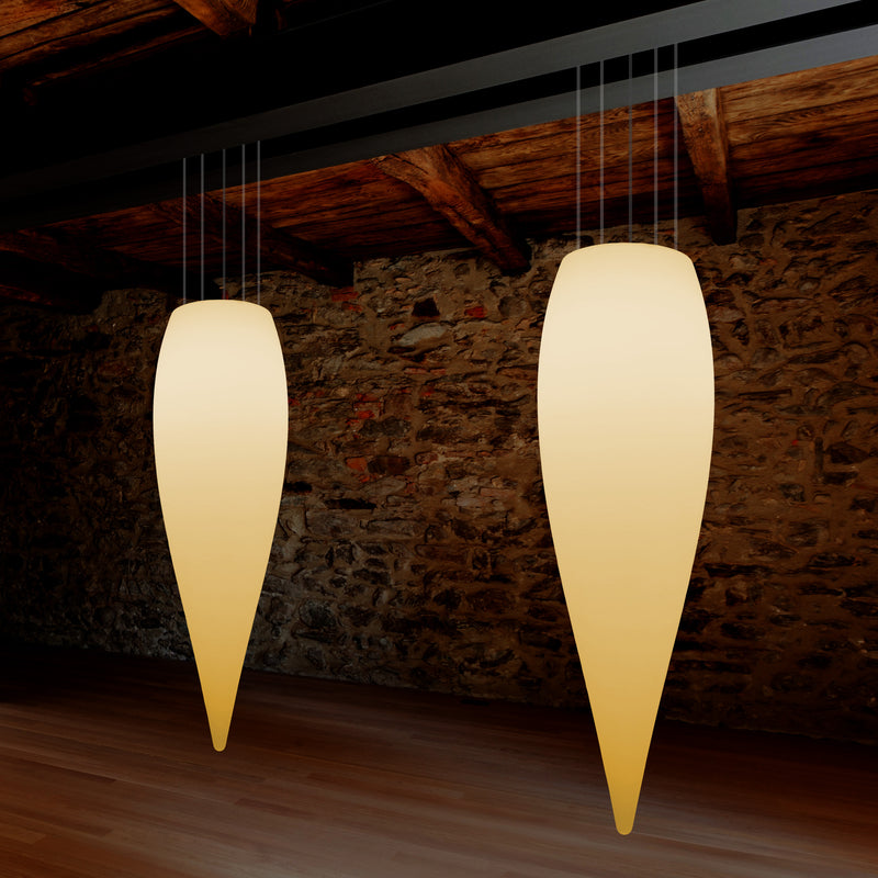 Plafonnier à LED goutte d'eau, lampe suspendue de conception unique, 1200 mm, E27, blanc chaud