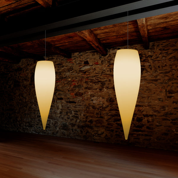 Plafonnier à LED goutte d'eau, lampe suspendue de conception unique, 800 mm, E27, blanc chaud