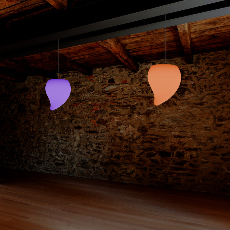 Lampe suspendue à LED forme goutte larme Plafonnier décoratif RGB unique 20 cm lumière d'ambiance
