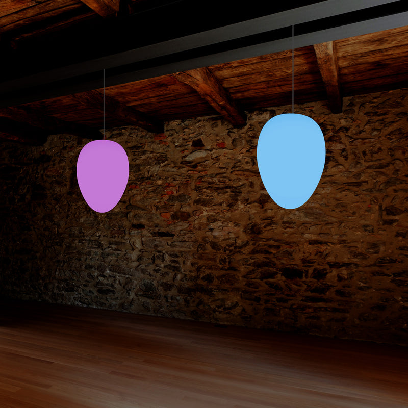 Lumière RGB design Lampe à suspension avec gradation 37 cm multi-couleurs en forme de goutte oeuf