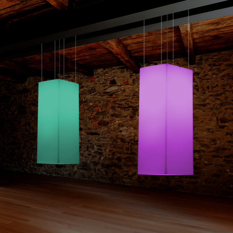 Plafonnier rectangulaire à LED, lumière linéaire multicolore RGB, 110 x 30 cm, lumière d'ambiance