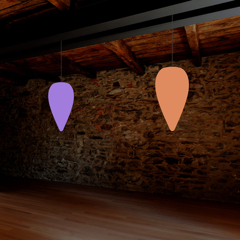 Lampe suspendue à LED goutte d'eau Plafonnier RGB glaçon 37 cm lampe d'ambiance couleurs changeantes
