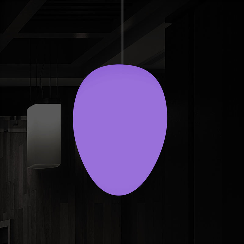 Plafonnier LED unique, lampe suspendue RVB en forme d'Oeuf décoratif, 37 cm, éclairage d'ambiance