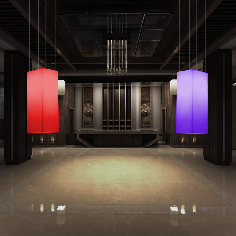 Suspension linéaire à LED, lampe à suspension RVB moderne multicolore, 80 x 30 cm, lampe d'ambiance