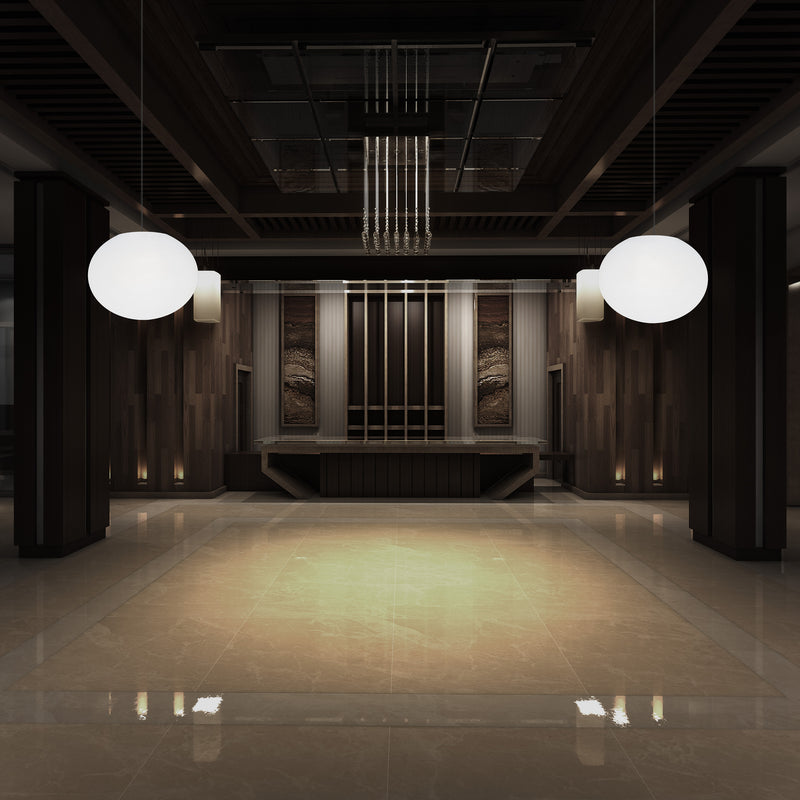 Plafonnier design à LED, suspension lumière 3D ellipse ovale E27, sphère plate de 27 cm