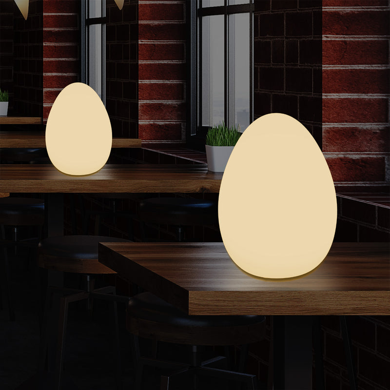 Lampe de table à LED pour chambre à coucher avec ampoule E27 blanc chaud Lampe moderne Oeuf de 37 cm