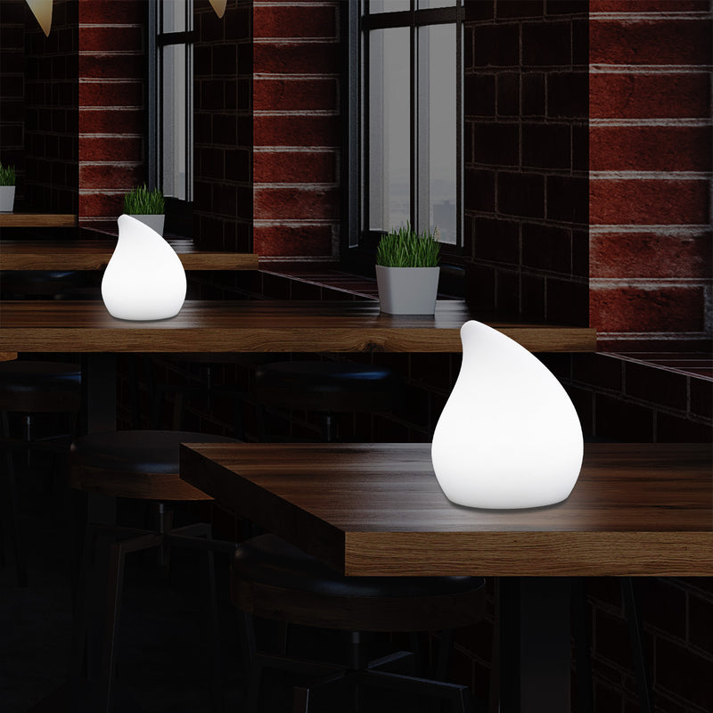 Lampe de table à LED unique pour le salon, 20 cm de haut, lumière décorative, E27, blanc