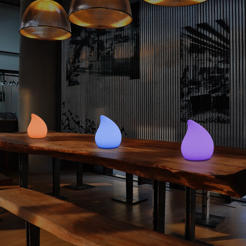 Lampe de table LED décorative intensité variable Lumière goutte 20cm couleur changeante télécommande