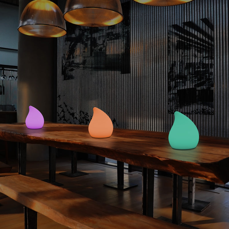 Lampe de table LED décorative intensité variable Lumière goutte 20cm couleur changeante télécommande