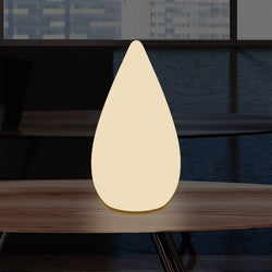Lampadaire à LED design 37cm Lampe de table goutte d'eau E27 pour la chambre à coucher, blanc chaud