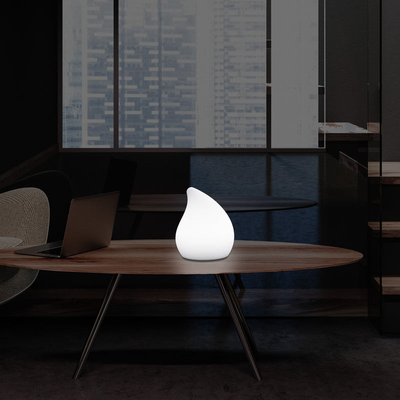 Lampe de table à LED unique pour le salon, 20 cm de haut, lumière décorative, E27, blanc