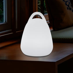 Lanterne LED, Lampe de table décorative pour salon avec ampoule E27 blanche, 23 cm