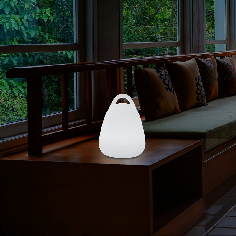 Lanterne LED, Lampe de table décorative pour salon avec ampoule E27 blanche, 23 cm