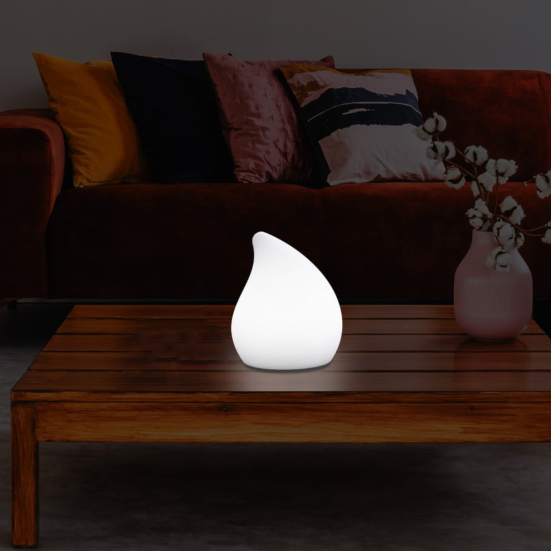 Lampe de table à LED unique pour le salon, 20 cm de haut, lumière décorative, E27, blanc