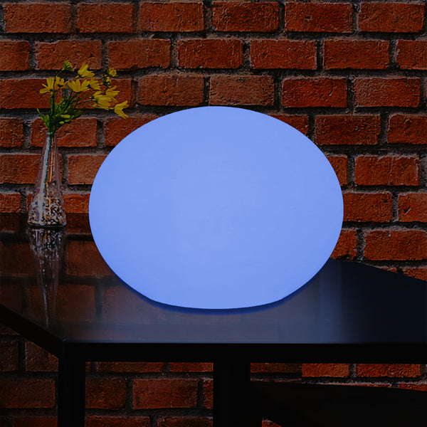 Lampe de table design RVB à LED Lumière d'ambiance 3D ovale elliptique aux couleurs changeantes