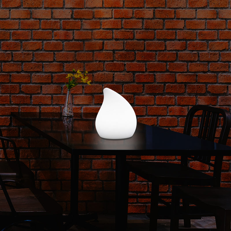 Lampe de table à LED unique pour le salon, 20 cm de haut, lumière décorative, E27, blanc