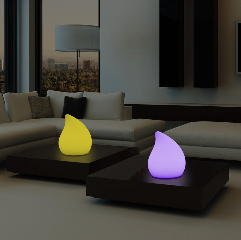Lampe de table LED décorative intensité variable Lumière goutte 20cm couleur changeante télécommande