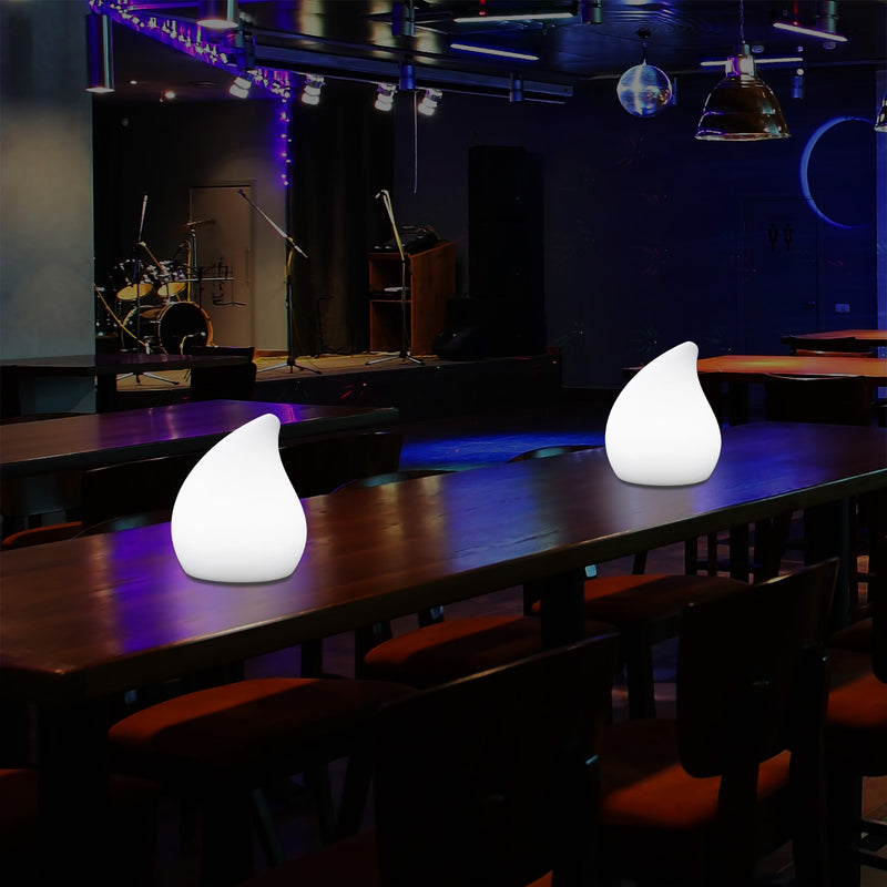 Lampe de table à LED unique pour le salon, 20 cm de haut, lumière décorative, E27, blanc