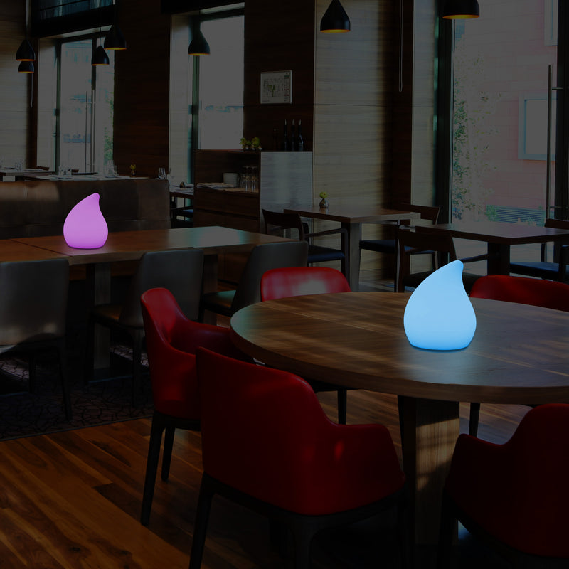 Lampe de table LED décorative intensité variable Lumière goutte 20cm couleur changeante télécommande