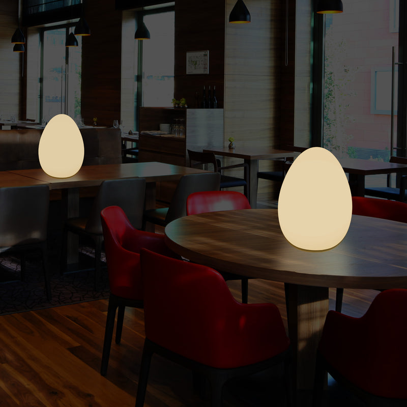 Lampe de table à LED pour chambre à coucher avec ampoule E27 blanc chaud Lampe moderne Oeuf de 37 cm