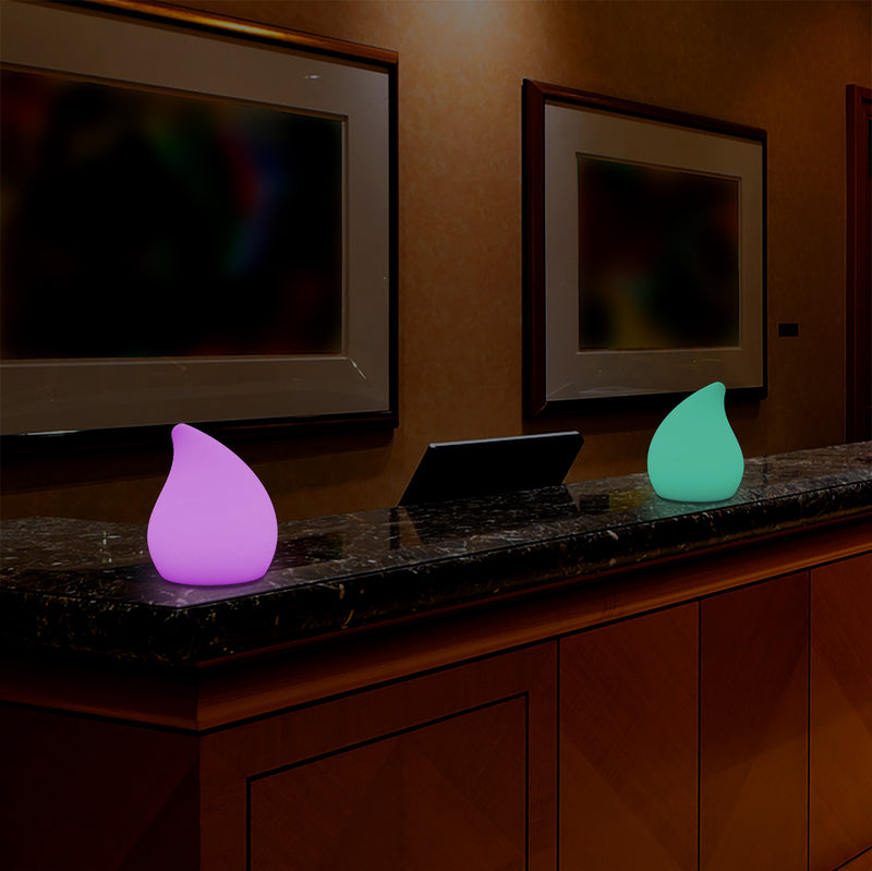 Lampe de table LED décorative intensité variable Lumière goutte 20cm couleur changeante télécommande