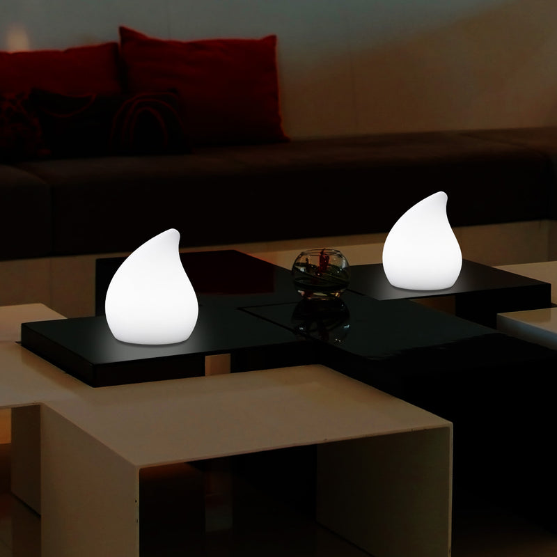 Lampe de table à LED unique pour le salon, 20 cm de haut, lumière décorative, E27, blanc