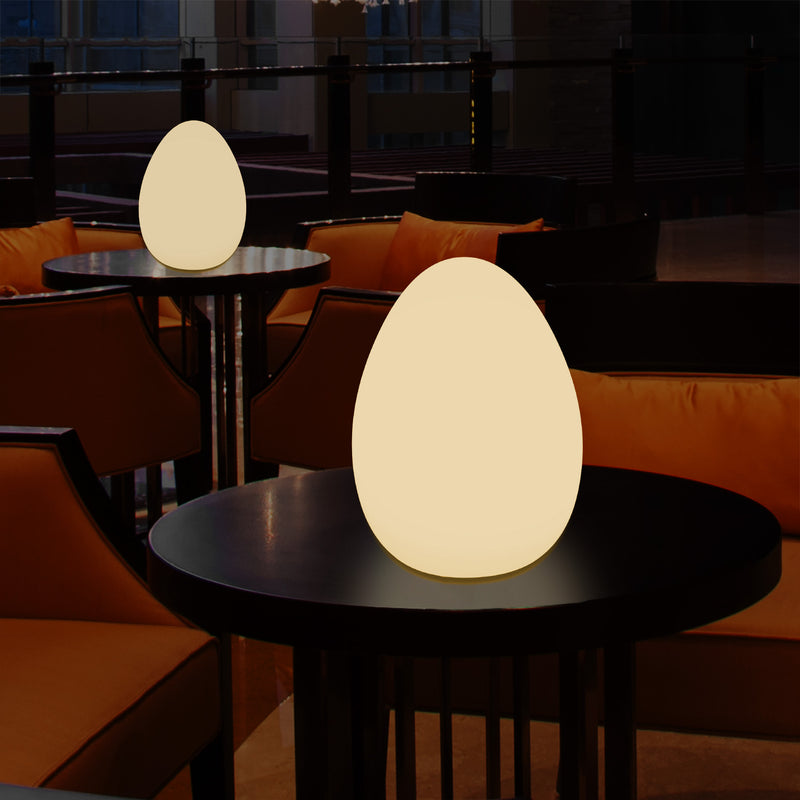 Lampe de table à LED pour chambre à coucher avec ampoule E27 blanc chaud Lampe moderne Oeuf de 37 cm
