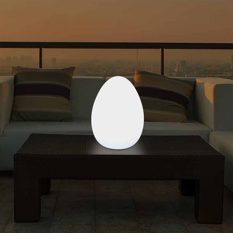 Lampe de table moderne à LED E27 pour salon, chambre à coucher, bureau, 37 cm lumière oeuf, blanc