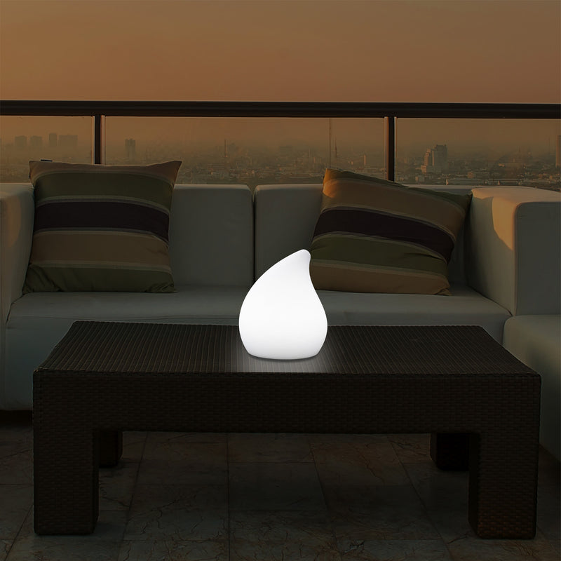 Lampe de table à LED unique pour le salon, 20 cm de haut, lumière décorative, E27, blanc