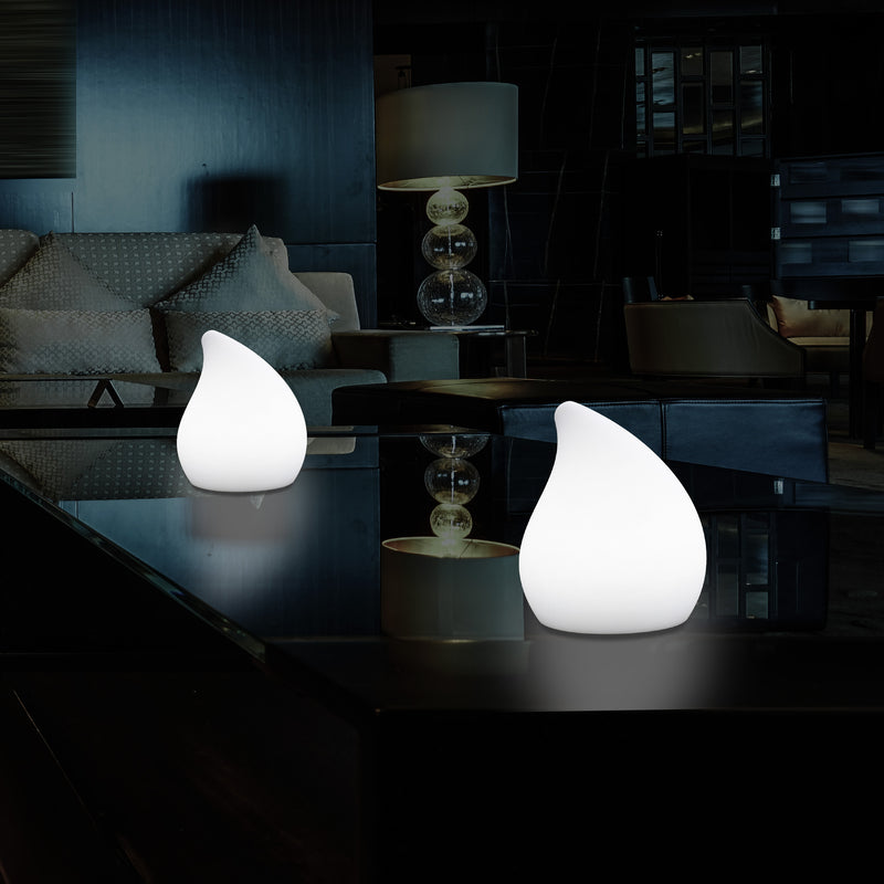 Lampe de table à LED unique pour le salon, 20 cm de haut, lumière décorative, E27, blanc