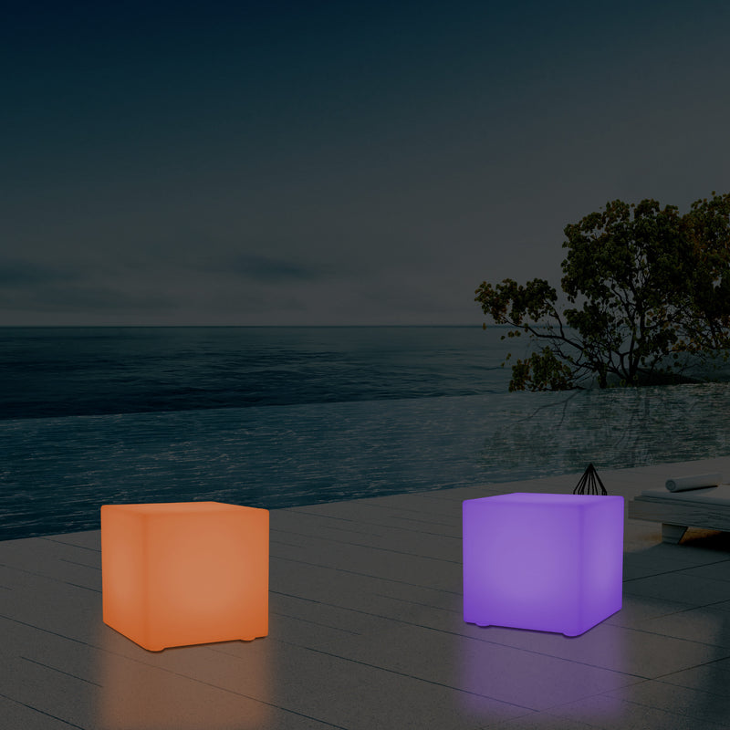 Tabouret à LED jardin extérieur 50 cm, lumière de 500 mm, lampe de patio 5V fonctionnant sur secteur