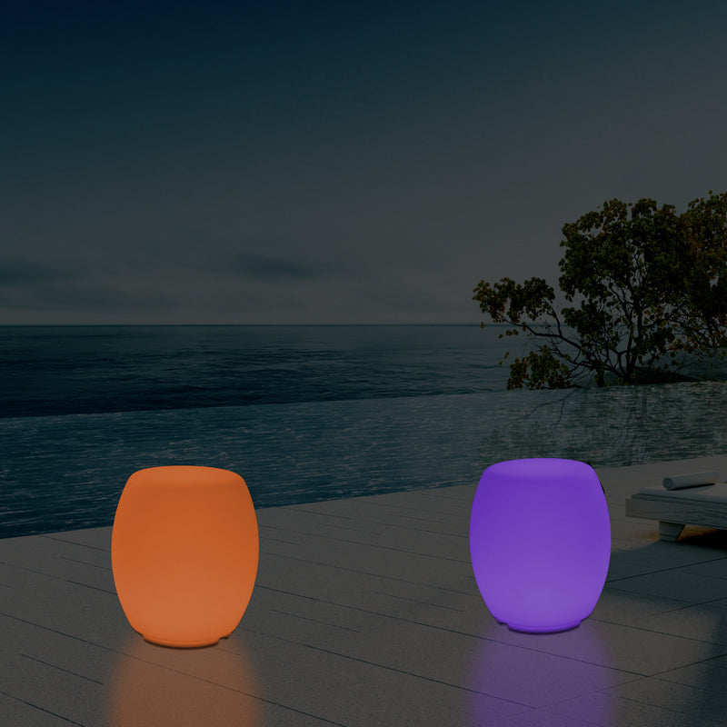 Lumière Tabouret LED avec couleur changeante pour l'extérieur Lampe patio alimentée par le secteur