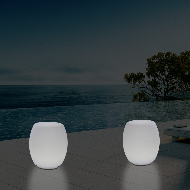 Lumière Tabouret LED avec couleur changeante pour l'extérieur Lampe patio alimentée par le secteur