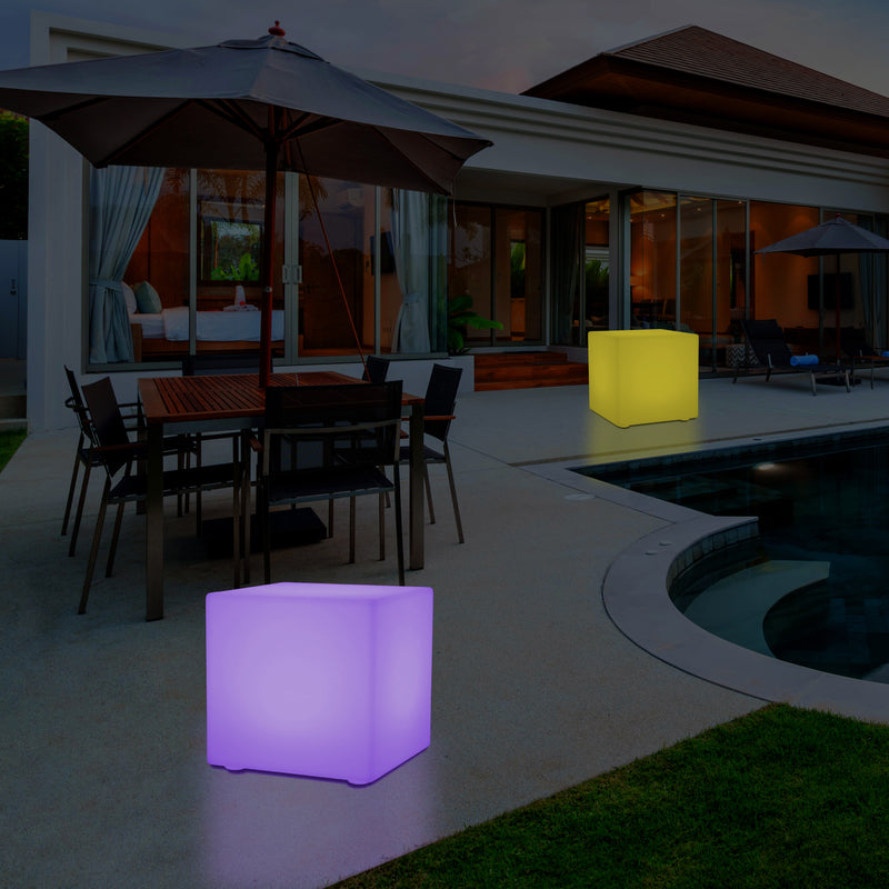 Tabouret à LED jardin extérieur 50 cm, lumière de 500 mm, lampe de patio 5V fonctionnant sur secteur