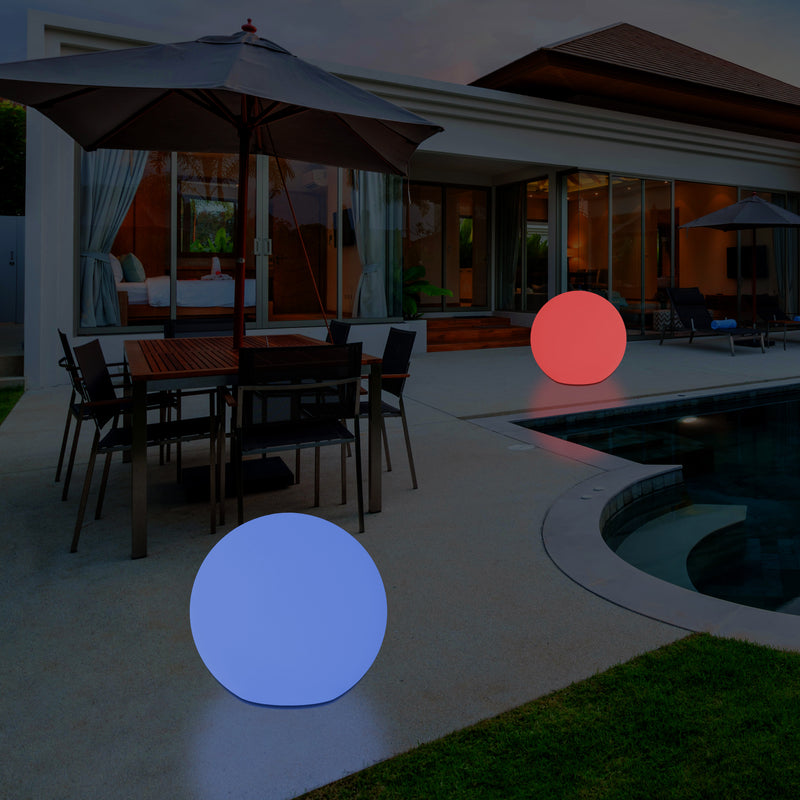 Lumière globe Boule à LED pour terrasse de jardin sur secteur Lampe RGB 30cm à intensité variable 5V