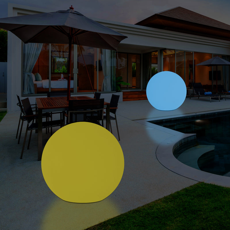 Lumière sphère jardin extérieur sur secteur globe boule 50cm changement de couleurs Lampe de sol RGB