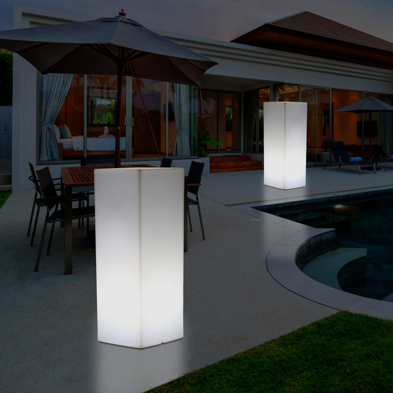 Colonne pilier éclairée extérieur Socle Lumière jardin patio de 80 cm Lampe LED alimenté sur secteur