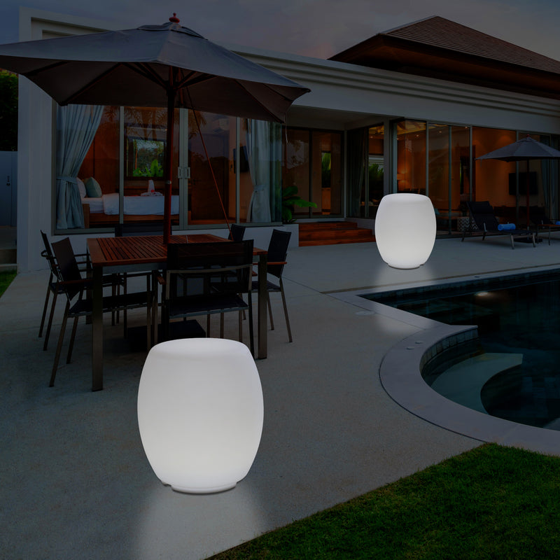 Lumière Tabouret LED avec couleur changeante pour l'extérieur Lampe patio alimentée par le secteur