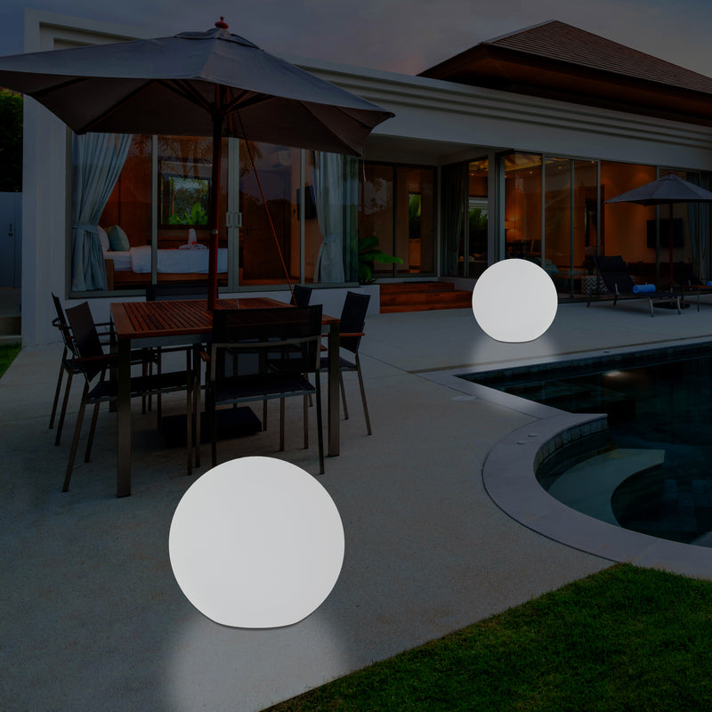 Lumière globe Boule à LED pour terrasse de jardin sur secteur Lampe RGB 30cm à intensité variable 5V