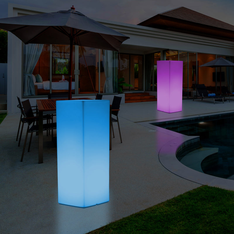 Lampe de sol à LED pilier de jardin pour l’extérieur, borne 5V alimentée par le secteur, 110 x 30 cm