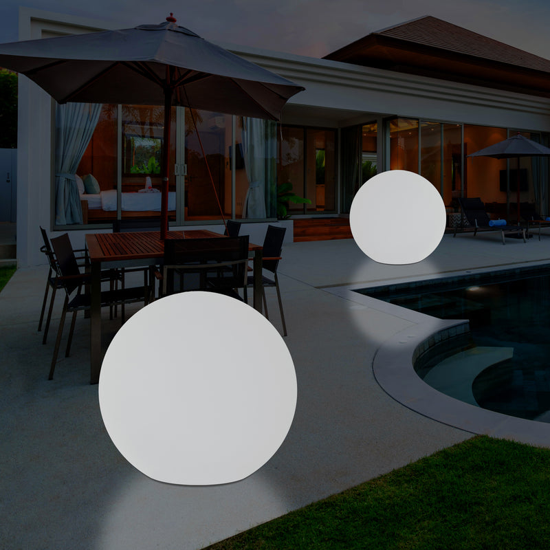 Lumière sphère jardin extérieur sur secteur globe boule 50cm changement de couleurs Lampe de sol RGB