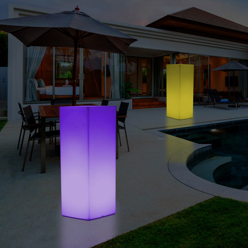 Colonne pilier éclairée extérieur Socle Lumière jardin patio de 80 cm Lampe LED alimenté sur secteur