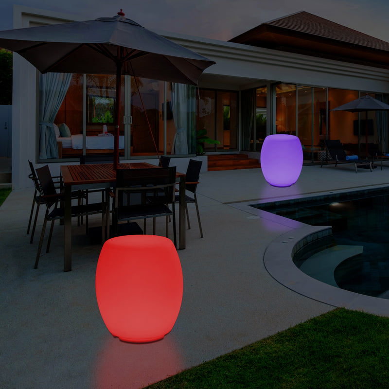 Lumière Tabouret LED avec couleur changeante pour l'extérieur Lampe patio alimentée par le secteur
